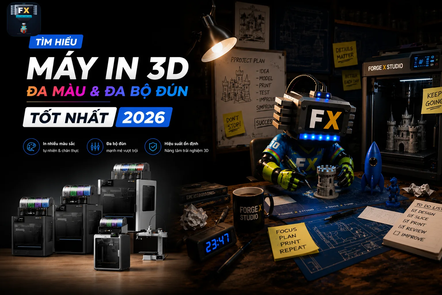 Máy in 3D đa màu và đa bộ đùn tốt nhất 2026